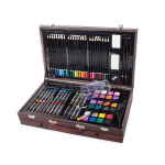 Kunstikomplekt v&auml;rvimiseks Verk Group puidust karbis, 143 tk.