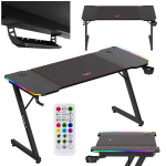 Huzaro Hero 3.3 rgb black m&auml;ngurilaud 140 cm &ndash; LED-valgustusega, Carbon-kate