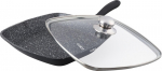 Grillpann koos kaanega alumiinium mittetekkiva kattega 28x4.5 cm HR-SCO-A0928A, COOKING BY HEINNER