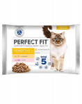 Perfect Fit Sensitive 1+ kassitoit kanaliha ja l&otilde;hega, 52x85 g