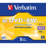 DVD-RW Verbatim Matt Silver 5 tk 4x 4,7 GB
