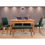 6-osaline s&ouml;&ouml;gitoa komplekt Kalune Design Santiago Atlantice, pruun/roheline