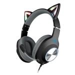 Foxxray ShinyCat Gaming Headset Wired Black/Grey