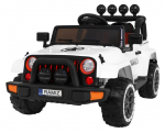 Kahekohaline elektriauto lastele Ramiz Jeep Full Time 4WD, valge