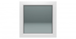 Kinnine PVC aken 600x630 Arutech, valge/valge