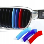Plastikust V&otilde;rega Kaunistuste Embleemide Komplekt, Bmw Mpower, Bmw 5 F10 F11 2014-2017, ME Premium, Plastikinių Grotelių Ornamento Emblemų Rinkinys, Bmw Mpower, Bmw 5 F10 F11 2014-2017, ME Premium