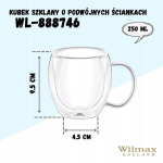 Tass, 250 ml, WILMAX termo stiklinis puodelis su dviguba sienele 250 ml