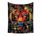 Seinakaunistus UV FLUORESCENT IMAGE GOBELIN ODBLASK 150cm XXL Tiger, Sienų apdaila UV FLUORESCENT IMAGE GOBELIN ODBLASK 150cm XXL Tigras