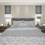 Puuvillane voodipesu 160x200 Glamour Ornament Ash