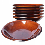 Taldrikud 23cm kivikeraamika komplekt, 6 tk, Lėk&scaron;tės 23cm Akmens dirbinių rinkinys 6 vnt