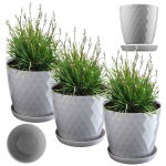 3x lillepott 30cm kate + hall alus