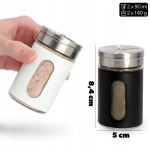 Soola- ja pipra&scaron;eileri komplekt 2x90ml soola- ja piprakonteinerite terasest