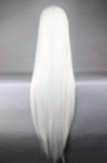 Pikkade sirgete juustega parukas Cosplay, anime, valge, 100 cm
