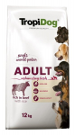Tropidog Premium Adult M&L veiseliha ja riisiga, 12 kg
