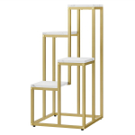 Riiul Leobert Oskar, kuldne/valge