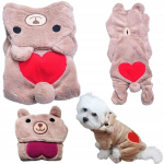 Koer Kassikarva &uuml;likond Teddy Bear Pluus talvine pruun &uuml;likond suurus Xs
