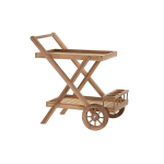 Aed tabel - WADIGA - Teak - 70x45x60 cm - Ratastel - Puitav&auml;ra