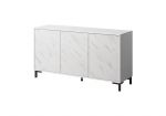 Kummut Cama Meble Marmo 3D, 150x45x80,5 cm, valge