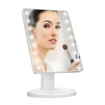 LED valgustusega seisev peegel, must