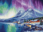 Tikkimiskomplek "Northern Lights" 32x24cm