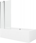 Vann Mexen Cube koos viimistluse ja klaasist seinaga, 170x80 cm + 80 cm
