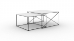 2-osaline kohvilaudade komplekt ADRK Furniture Licco, valge/must