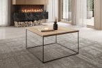Kohvilaud Furniture Roni, pruun/must