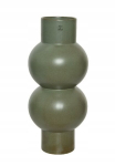 Dekoratiivne savist lillevaas roheline 43 x 19,5 cm