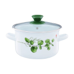 Emailitud pott koos kaanega, 3,8 l