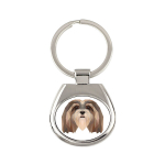 Lhasa Apso - geomeetriline v&otilde;tmehoidja ripats pildi ja tekstiga Art-Dog, XS