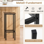 Costway Vintage komplekt 4 baaripukki kaaluga kuni 100 kg jalatoe istme k&otilde;rgusega 72 cm