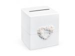 Soovide karp Beautiful Heart, 24 x 24 x 24 cm, valge