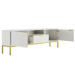 TV alus Austin, 175x33x56,4 cm, valge/kuldne