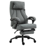 Kontoritool massaažiga, k&otilde;rguse reguleeritav juhitool, m&auml;ngutool jalatoe ja massaažifunktsiooniga, ergonoomiline p&ouml;&ouml;rdtool, massaažitool, linane tunne, hall, 64 x 74 x 109-117 cm