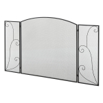 HOMCOM kaminakaitse v&otilde;re, 3 paneeliga kokkupandav s&auml;demekaitse, teras, 132,5 x 76,5 cm