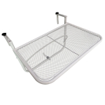Outsunny R&otilde;du rippuv laud Aia laud reguleeritava k&otilde;rgusega ruudukujuline terrass metallist valge L60 x L56,5 x K45 cm