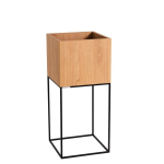 Lillepott PALMUS METAL 80x35x35 - naturaalne(3395), must