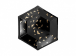 Taldrikud "halloween" 6 tk. - Must kuldtr&uuml;kiga