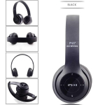 P47 Juhtmeta Bluetooth-k&otilde;rvaklapid mikrofoniga Kokkupandavad k&otilde;rvaklapid Bass HiFi Heli Muusika Stereok&otilde;rvaklapid nutitelefonidele Telem&auml;ng, juodas