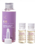 Reisikomplekt liigse peanaha rasuerituse vastu - K05 tricholoogiline sulfaadivaba &scaron;ampoon ja ampullides losjoon (100ml + 2x10 ml)