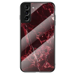 &bdquo;Marble&ldquo; K&otilde;va silikoon (TPU) kaaned - punane (Galaxy S22+ 5G)