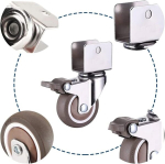 Komplektis 4 U-kinnitusega m&ouml;&ouml;bliratast, kummist m&ouml;&ouml;blirattad, sobib m&ouml;&ouml;blile, ratastoolidele, k&auml;rudele 20 mm