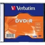 Verbatim DVD-R 4.7GB 16X matte silver/AZO, karbis 1 tk.