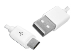 PS USB-mikroUSB-kaabel, 1m, valge.