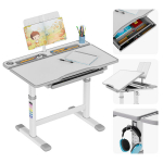 Ergonoomiline laste t&ouml;&ouml;laud Study 3.0, hall