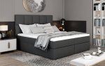 Voodi NORE Glossy 09 145x200 cm, tumehall