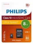 Telefoni m&auml;lukaart Philips MICROSDHC 8GB CLASS 10/UHS 1 + ADAPTER