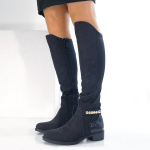 T&otilde;mblukuga naiste saapad, musta v&auml;rvi