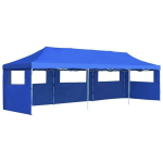 vidaXL kokkupandav pop-up peotelk 5 k&uuml;lgseinaga, 870 x 291 x 315 cm, sinine