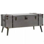vidaXL kohvilaud MDF ja alumiinium 102 x 51 x 47,5 cm, Sidabro